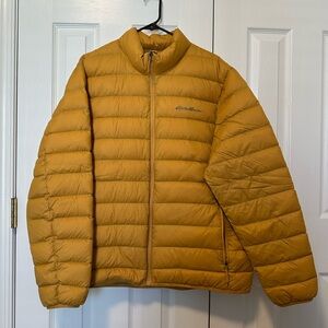 Eddie Bauer Men's Puffer Jacket - Mustard Yellow